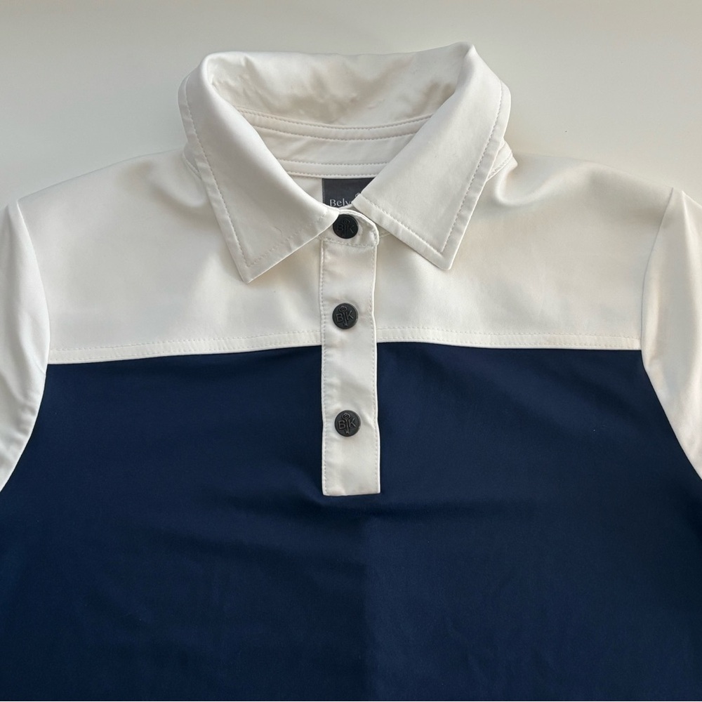 Belyn Key - Womens Golf Polo Shirt Navy & White